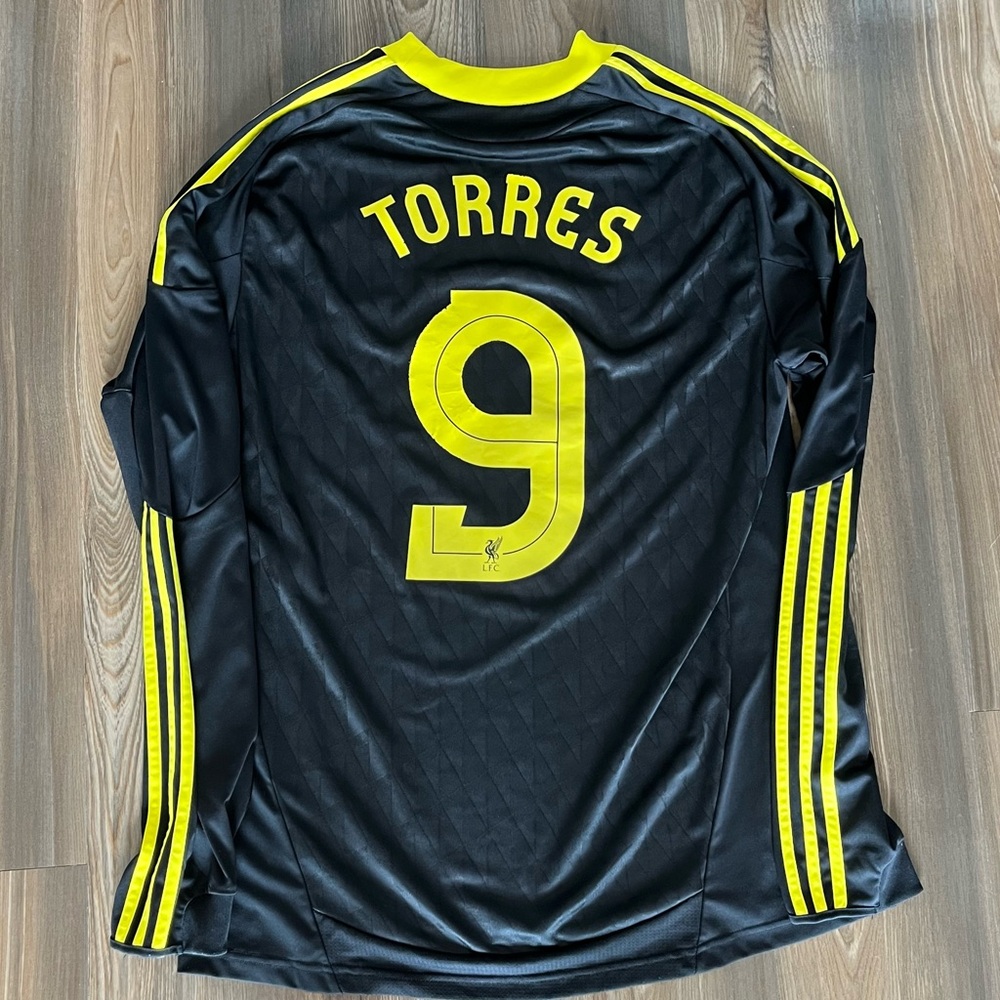 TORRES #9 LIVERPOOL 10/11 THIRD RARE LS SOCCER JERSEY SHIRT XL 100% AUTHENTIC